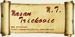 Mašan Tričković vizit kartica